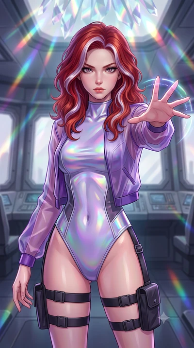score_9, masterpiece, best quality, ultra-detailed, high-budget anime keyframe, editorial fashion photography, tasteful artistic composition, Caucasian woman, strictly human ears. close-up cowboy shot from the waist and thighs up, the character domin