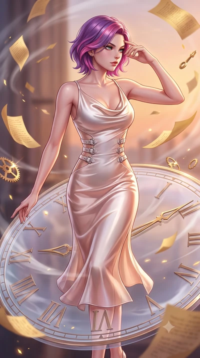 score_9, masterpiece, best quality, ultra-detailed, high-budget anime keyframe, editorial fashion photography, tasteful artistic composition, Caucasian woman. close-up cowboy shot from the waist and thighs up, the character dominates the composition,