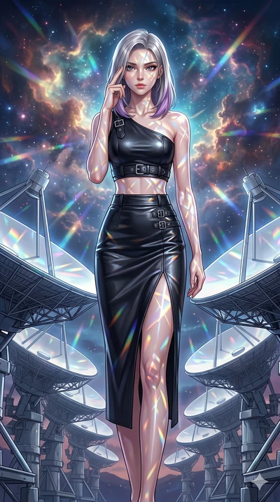 score_9, masterpiece, best quality, ultra-detailed, high-budget anime keyframe, editorial fashion photography, tasteful artistic composition, Caucasian woman, strictly human ears. cowboy shot from the thighs up, character and outfit filling the frame