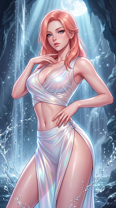 score_9, masterpiece, best quality, ultra-detailed, high-budget anime keyframe, semi-realistic 3D game render, editorial fashion photography, tasteful artistic composition, Japanese woman. close-up cowboy shot from the waist and thighs up, the charac