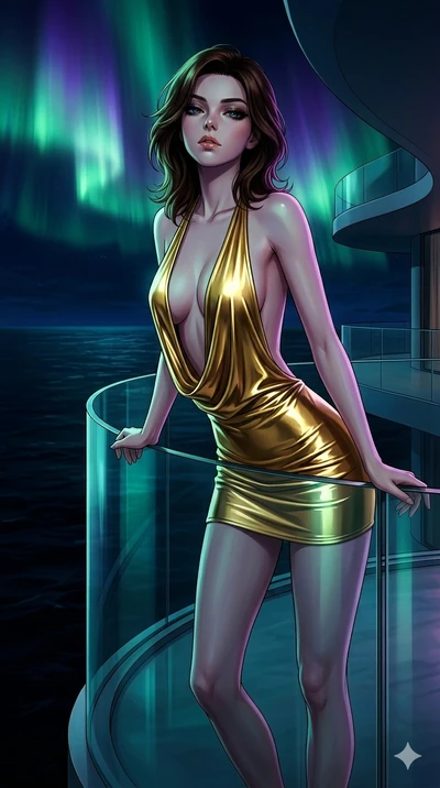 score_9, masterpiece, best quality, ultra-detailed, high-budget anime keyframe, editorial fashion photography, tasteful artistic composition, Korean woman. cowboy shot from the thighs up, character and outfit filling the frame for maximum editorial p