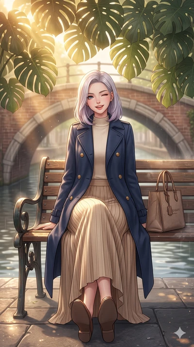 score_9, masterpiece, best quality, ultra-detailed, high-budget anime keyframe, vibrant anime aesthetic, Caucasian woman, strictly human ears. low angle full-body shot from head to toe showing her feet, filling the entire 9:16 vertical frame with her