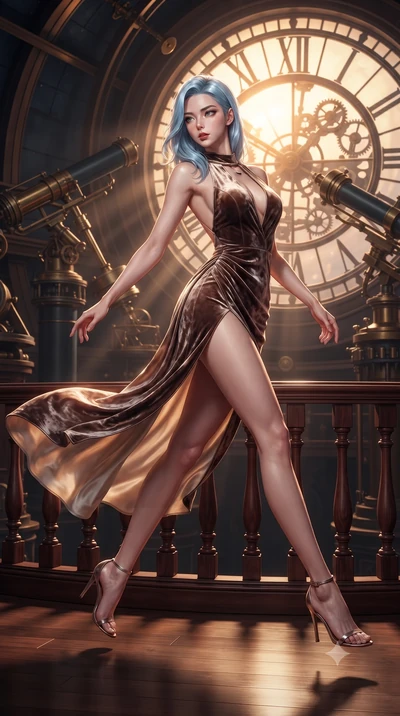 score_9, masterpiece, best quality, ultra-detailed, high-budget anime keyframe, editorial fashion photography, tasteful artistic composition, Korean woman. low angle full-body shot from head to toe showing her feet, filling the entire 9:16 vertical f