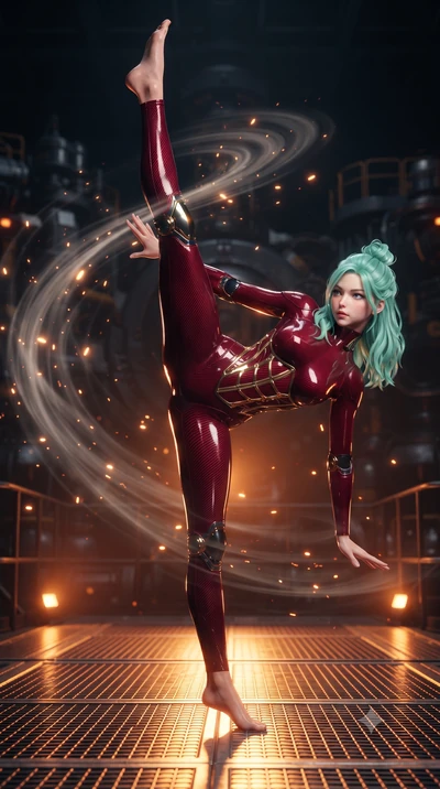 score_9, masterpiece, best quality, ultra-detailed, high-budget anime keyframe, editorial fashion photography, tasteful artistic composition, Japanese woman. low angle full-body shot from head to toe showing her feet, filling the entire 9:16 vertical