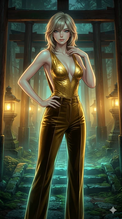 score_9, masterpiece, best quality, ultra-detailed, high-budget anime keyframe, editorial fashion photography, tasteful artistic composition, Japanese woman. cowboy shot from the thighs up, character and outfit filling the frame for maximum editorial
