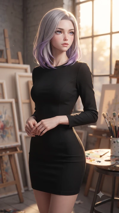 score_9, masterpiece, best quality, ultra-detailed, high-budget anime keyframe, editorial fashion photography, tasteful artistic composition, Caucasian woman woman. close-up cowboy shot from the waist and thighs up, the character dominates the compos